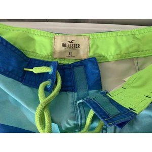 Hollister Men’s Sz XL Surf Board‎ Shorts Swim Trunks White/Blue